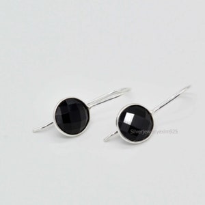 Black Onyx Earrings, Stud Earring, Gemstone Earrings, Dangle & Drop Earring, 925 Sterling Silver Jewelry, Wedding Gifts, Earrings For Mother
