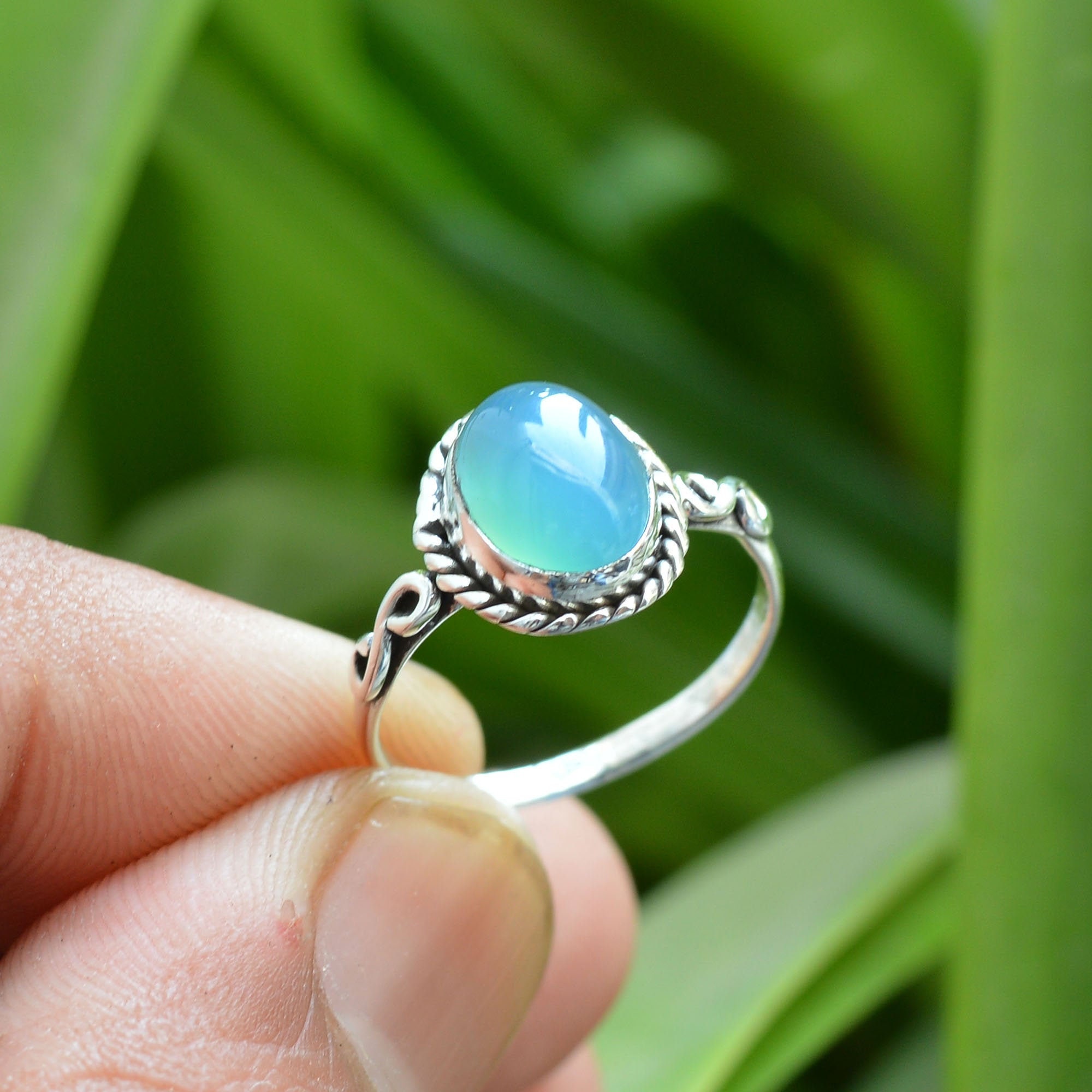 Faceted aquamarine ring | March Birthstone Ring