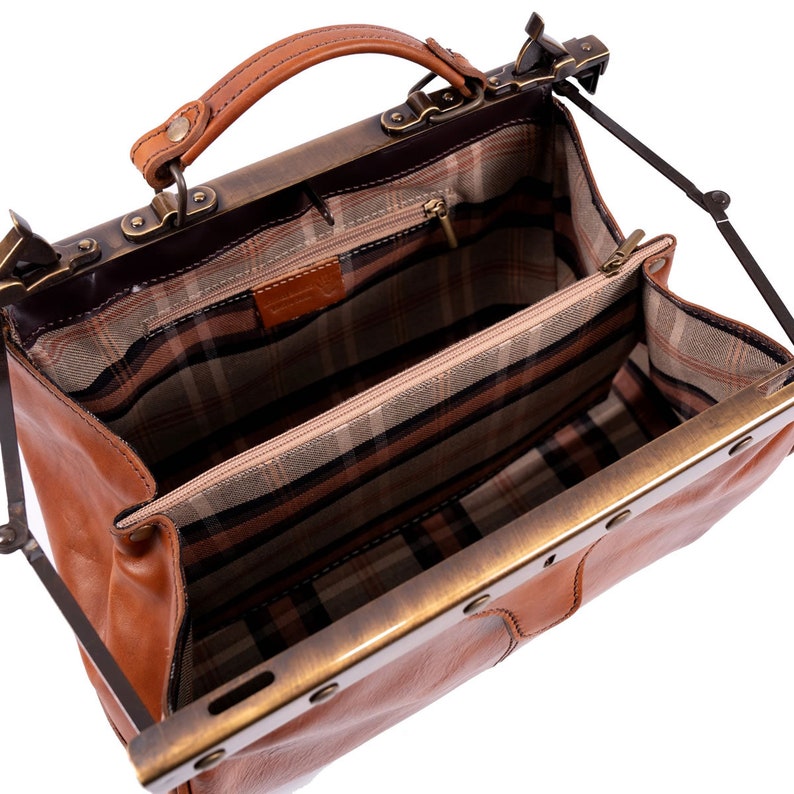 Leather Medical Bag 0007 Luxury Black Etsy