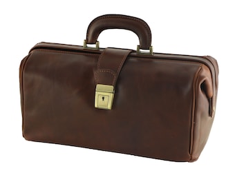 Medical Bag Leather - 5001 - Luxury - Brown