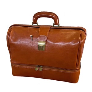 Medical Bag Leather - 5002 - Luxury - Honey