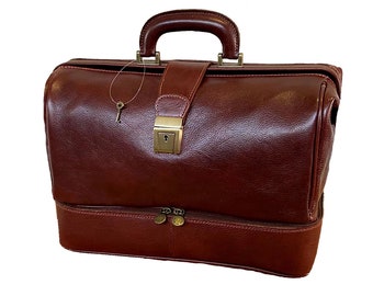 Medical Bag Leather - 5002 - Luxury - Brown