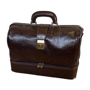 Medical Bag Leather - 5002 - Luxury - Dark Brown