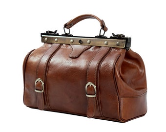 Leather Medical Bag - 0006 - Luxury - Brown