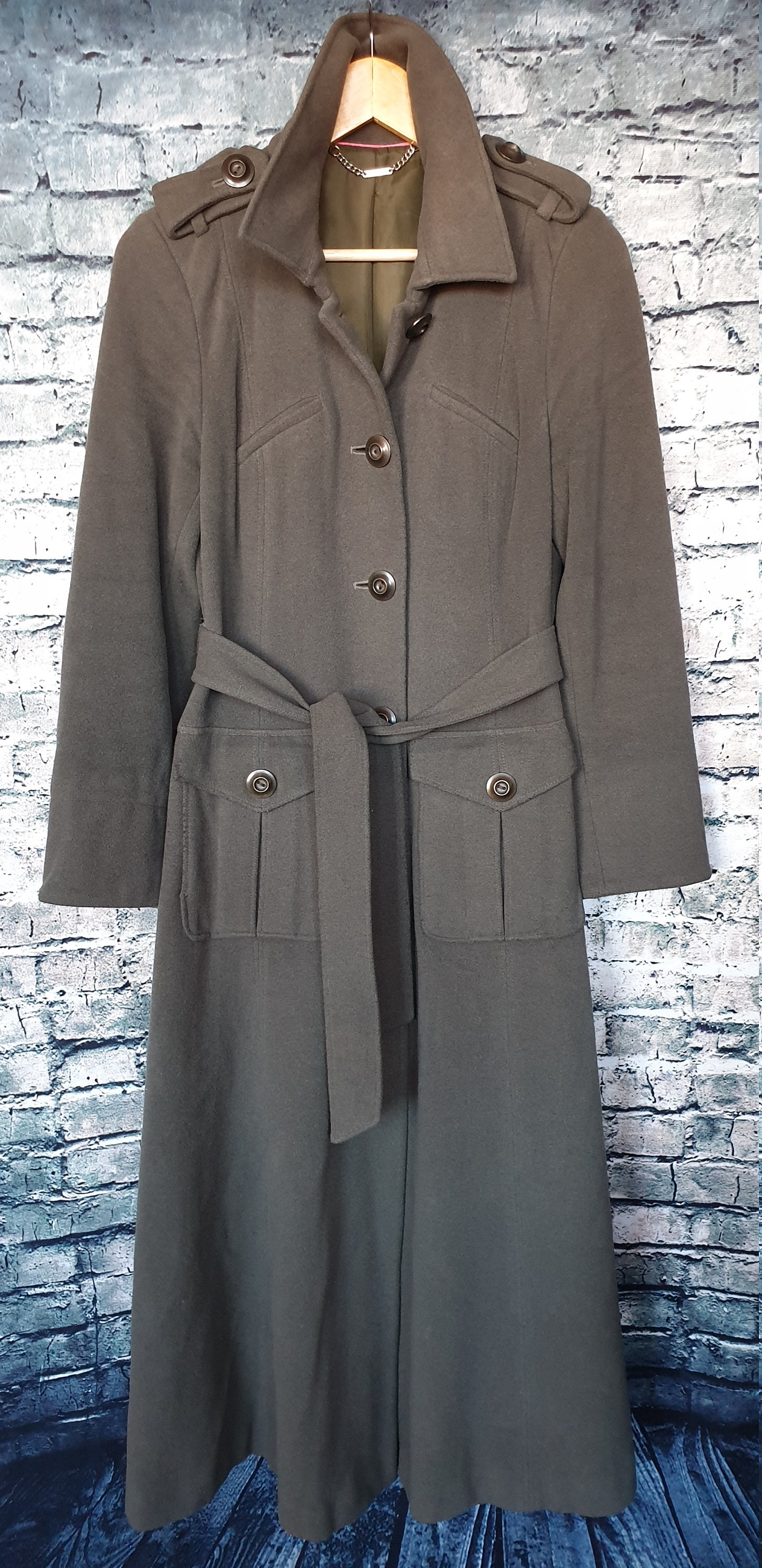 Vintage LAURA ASHLEY Cashmere Blend Full Length Trench Coat - Etsy UK