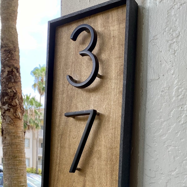 House Number Address Sign Plaque House Warming Floating Farmhouse Custom Cute Gift Modern Personalized Home Decor