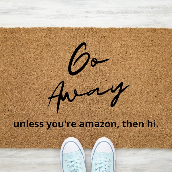Go Away Door Mat Etsy