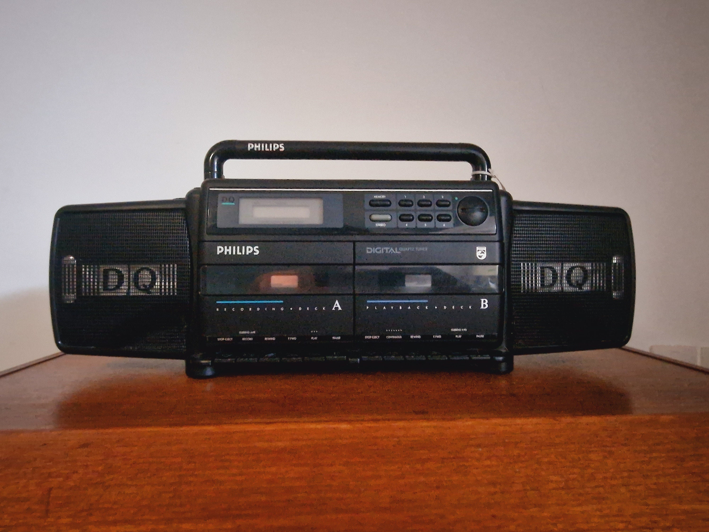 Radio casete hinchable de los 80