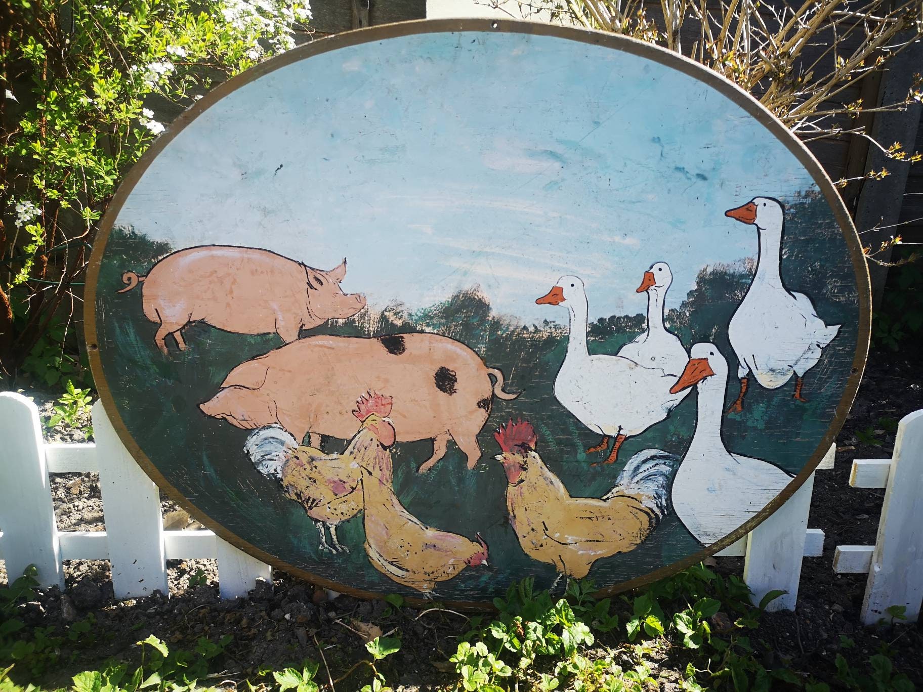 Pretty wooden hand painted plaque Home use or Farm Shop Etsy