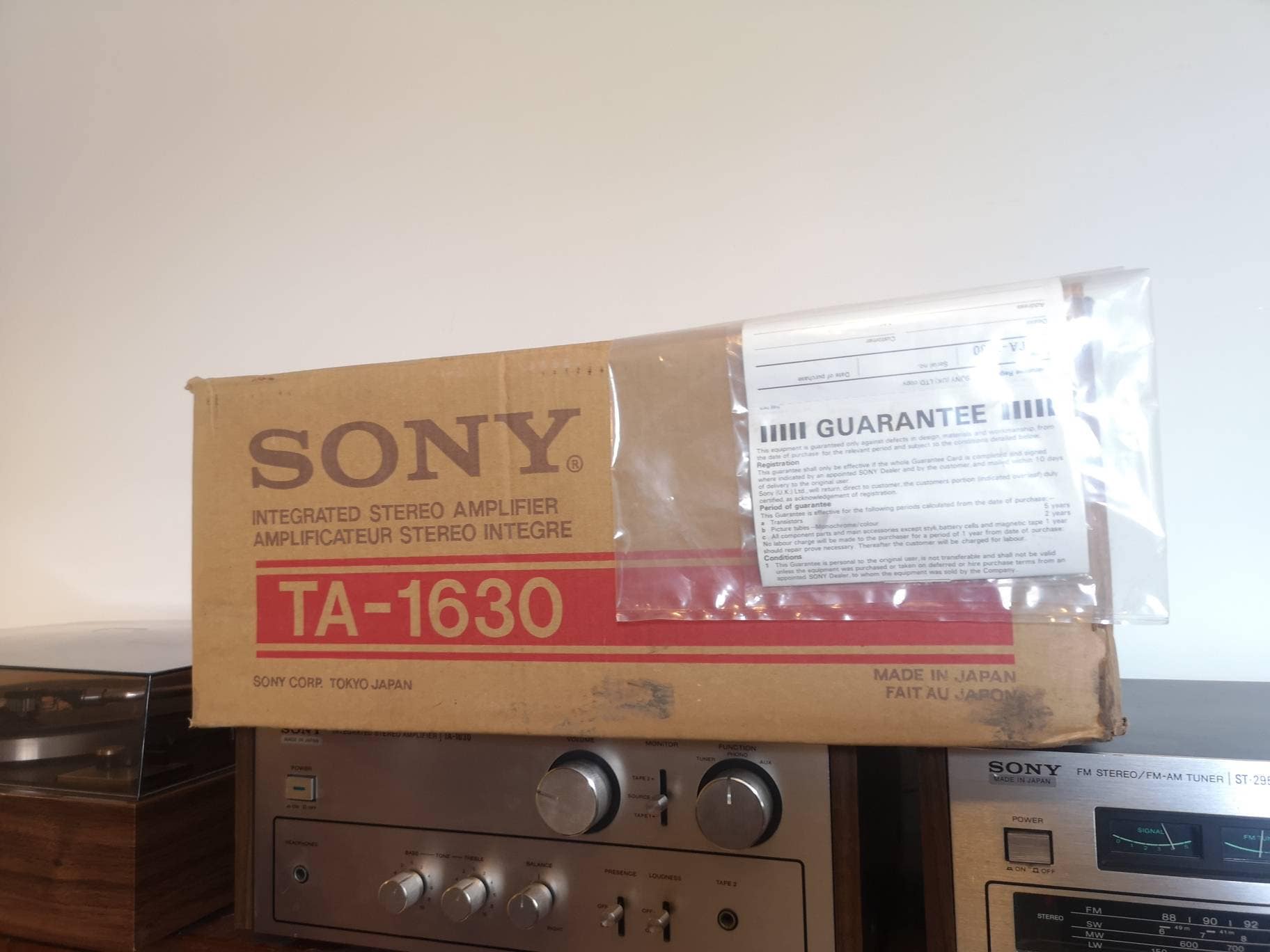 ビンテージ ソニー TA-1630 シルバー フロント ステレオ アンプ Hi-Fi