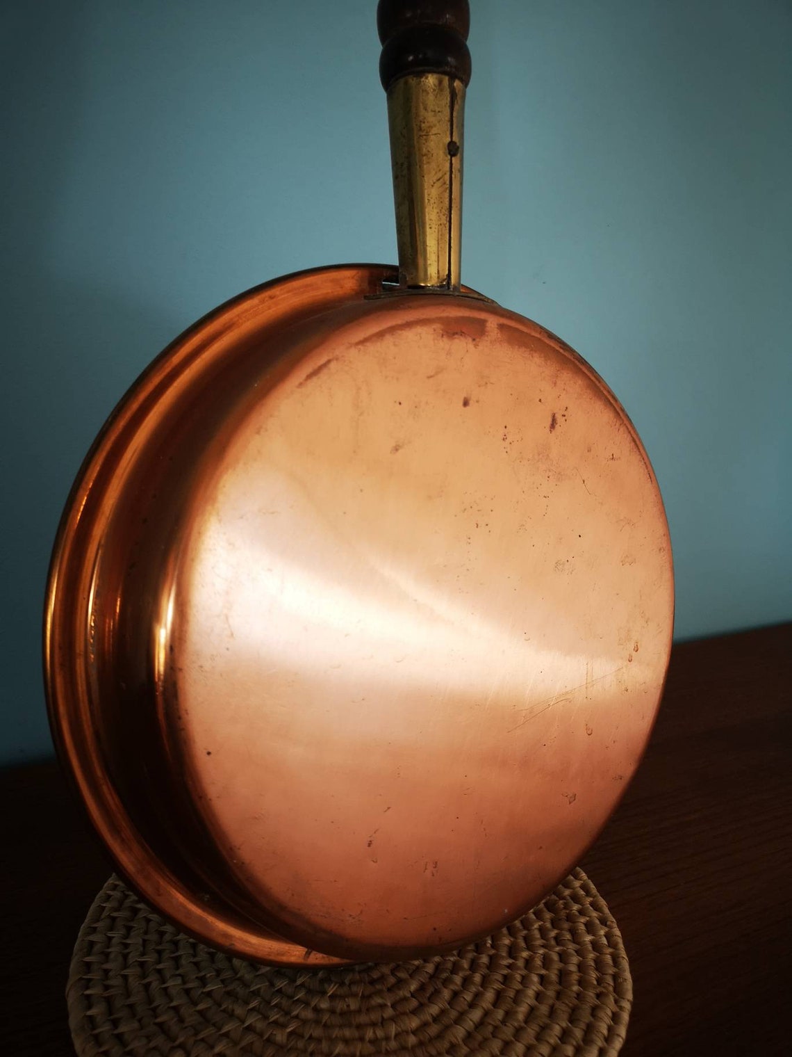 Antique English Victorian bed warmer engraved brass copper & Etsy