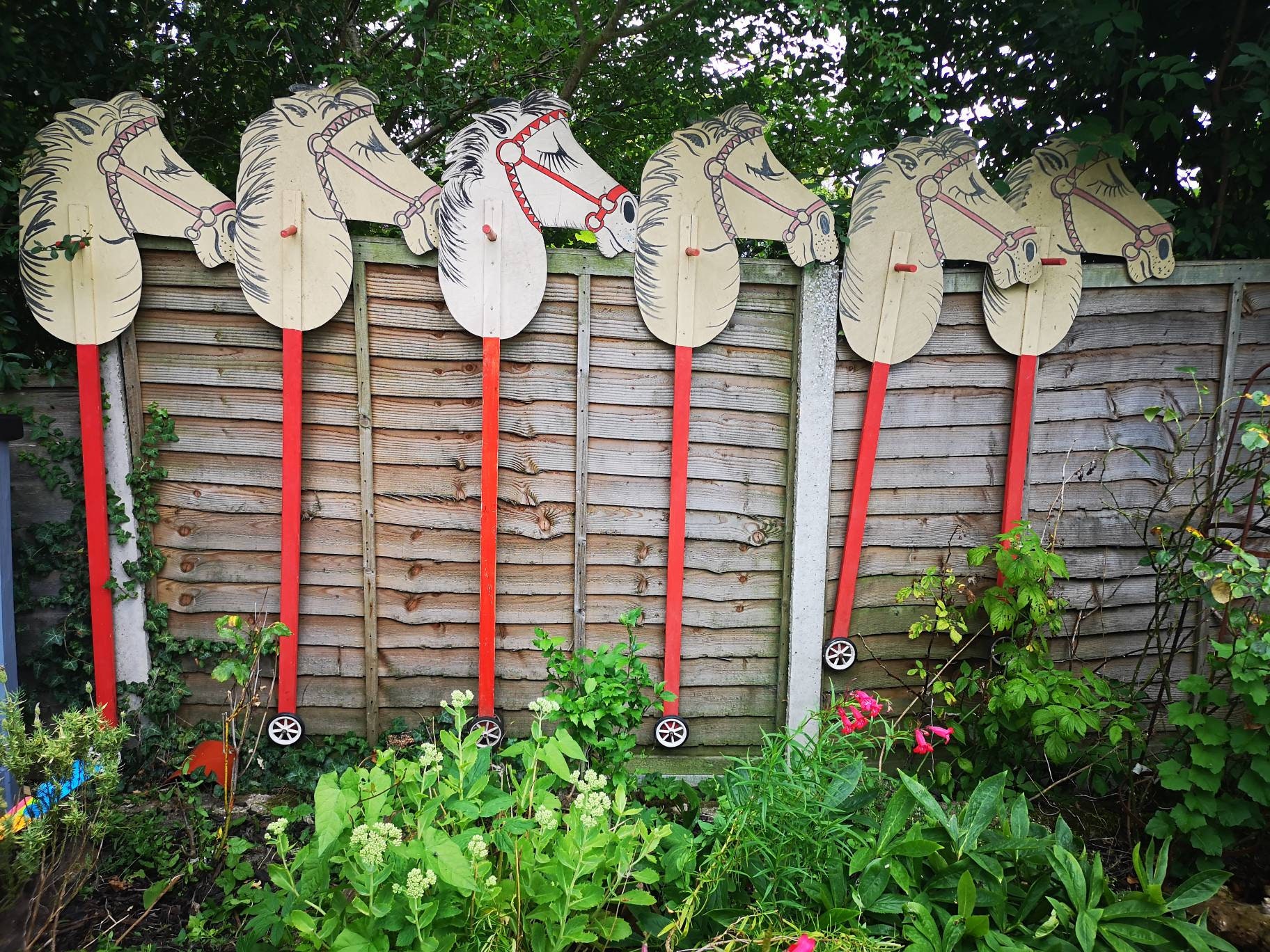 6 amazing c1970's wooden hobby horses 175cms and wooden Etsy