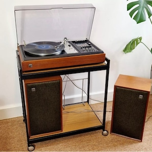 Dynatron HFC-51 Radiogram Goldring Record Player & Speakers, Stand Not Included