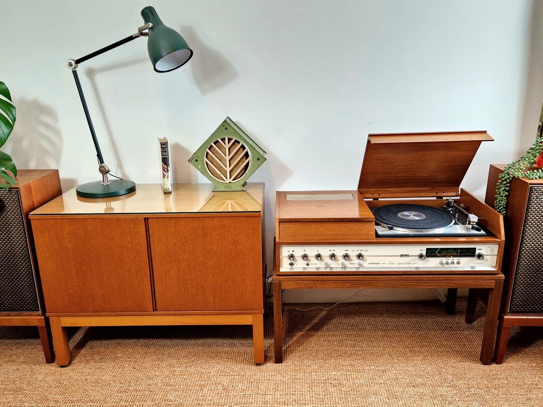 Vintage 1972 Hacker Tribune Teak Record Player Radiogram Hifi Hacker ...