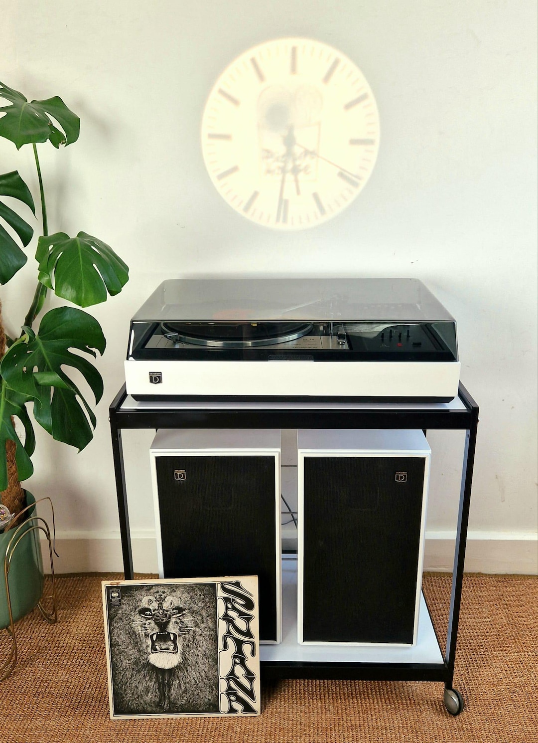 Rare White 1972 Dynatron HFC-56 Lenco GL75 Record Player Hifi