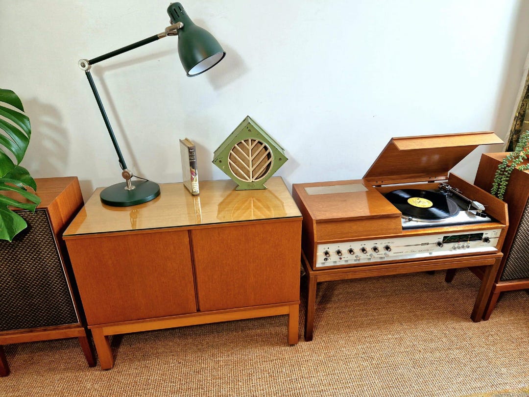 Vintage 1972 Hacker Tribune Teak Record Player Radiogram Hifi Hacker ...