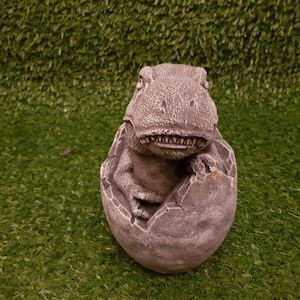 Dipped Latex Mould to make Dinosaur hatching ornament suitable for Concrete or Plaster of Paris