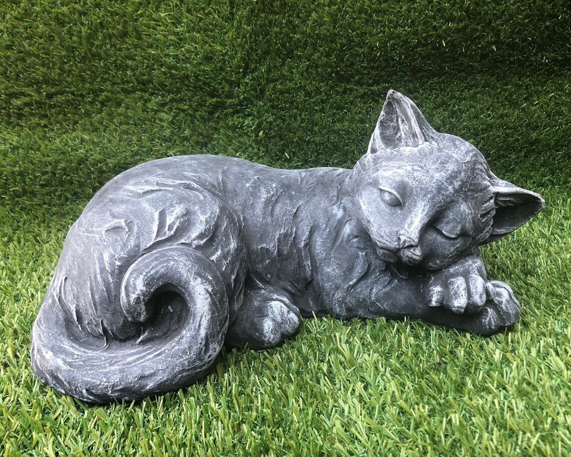 Dipped Latex Mould to Make Cat Garden Ornament Suitable for Etsy