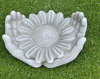 Dipped Latex Mould to make Sun Flower Bird Feeder  Garden Ornament suitable for Concrete or Plaster of Paris