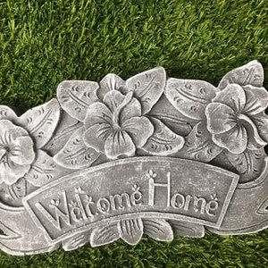 Dipped Latex Mould to make Welcome Home wall plaque  ornament suitable for Concrete or Plaster of Paris