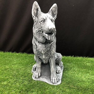 Dipped Latex Mould to make German Shepherd Dog (Alsatian) ornament suitable for Concrete or Plaster of Paris