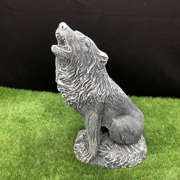 Dipped Latex Mould to make Wolf ornament suitable for Concrete or Plaster of Paris