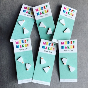 Shuttlecock earring studs