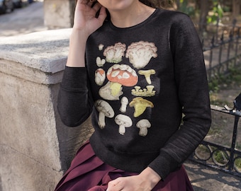 Forest Mushroom Sweater Unisex Heavy Blend Forest Mushrooms Crewneck Sweatshirt