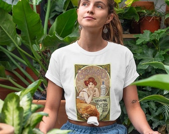 Mucha Art Nouveau Vintage Women's Short Sleeve Tee