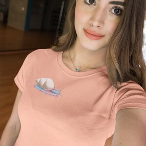 Cute Snail Shirt Unisex Snails Forest Botanical  Short Sleeve Tee