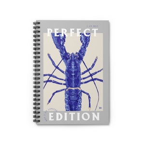Grijze kreeft grafiek spiraal notebook-gelinieerd lijn kreeft minnaar notebook