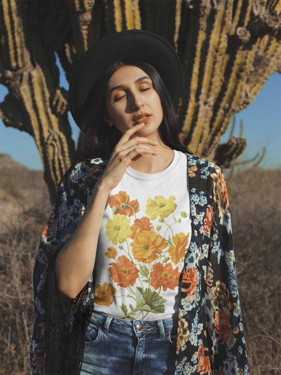 Wildflower Breeze Tee (T240010 Mineral Washed Sky Blue) main image 1