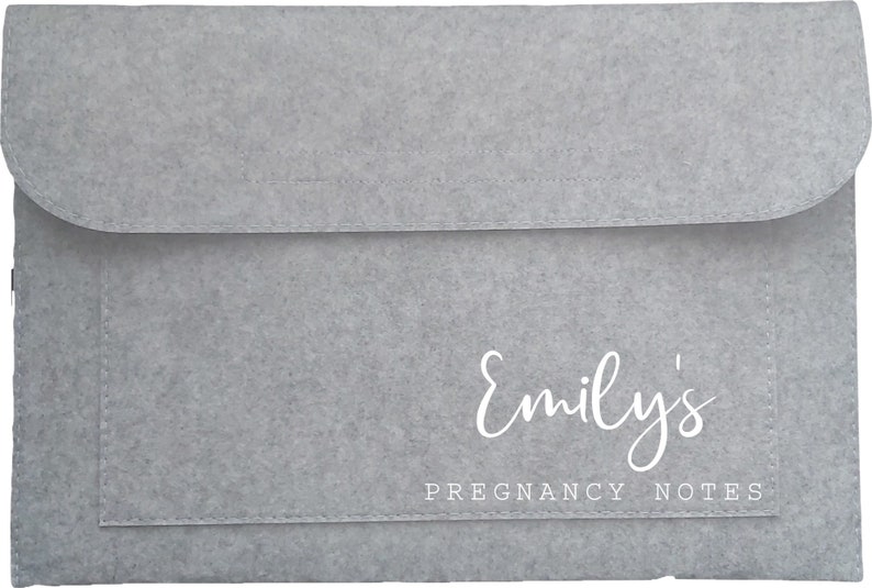 Personalised Maternity Notes Folder / Personalised Pregnancy Notes Folder / Pregnancy File / Baby Shower Gift / Baby Journey Folder / Baby Mums Grey Preg