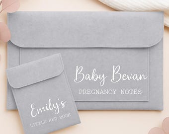 Personalised Maternity Notes Folder, Personalised Red Book Folder, New Baby, Pregnancy Folder, For Baby Boy or Girl