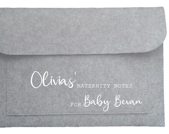 Personalised Maternity Notes Folder / Personalised Pregnancy Notes Folder / Pregnancy File / Baby Shower Gift / Baby Journey Folder / Baby