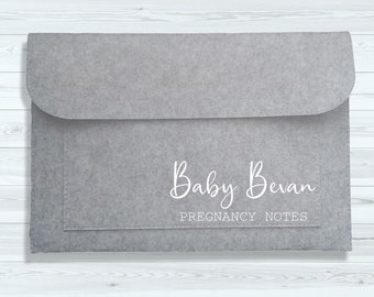 Personalised Maternity Notes Folder / Personalised Pregnancy Notes Folder / Pregnancy File / Baby Shower Gift / Baby Journey Folder / Baby