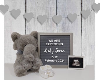 Digital Pregnancy Announcement Neutral, Baby Announcement Digital For Social Media, Facebook, Instagram, Pregnancy Reveal Personalised