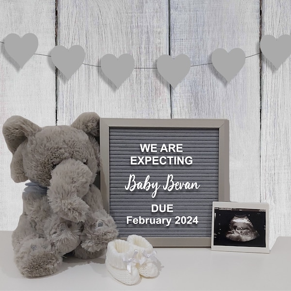 Digital Pregnancy Announcement Neutral, Baby Announcement Digital For Social Media, Facebook, Instagram, Pregnancy Reveal Personalised