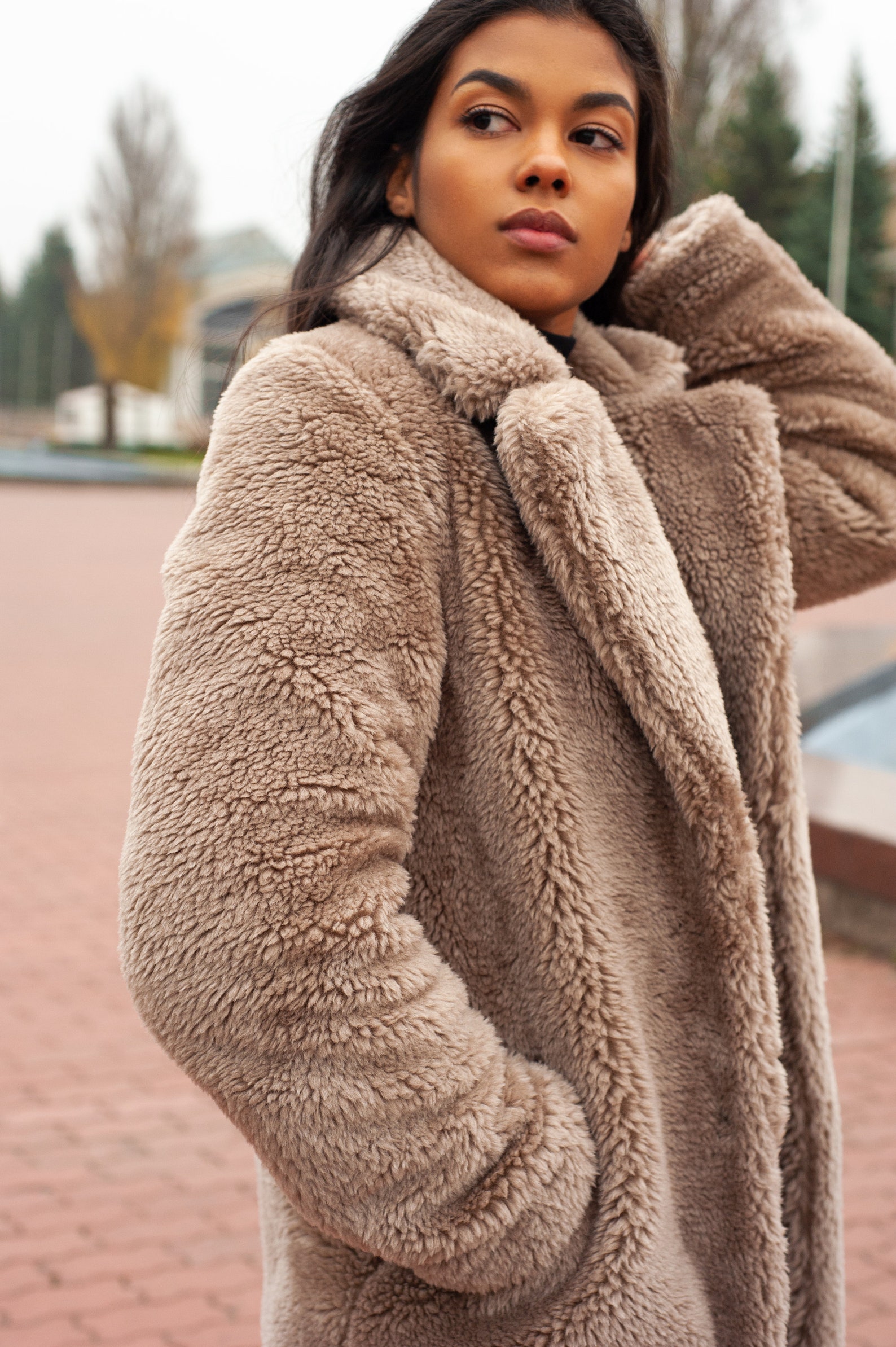 Teddy Beige Faux Fur Winter Coat Fake fur coat Etsy