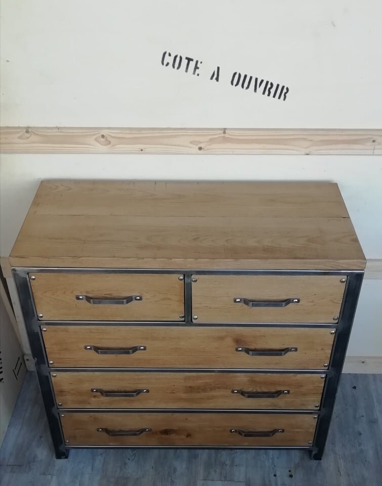 Commode Industrielle Chêne