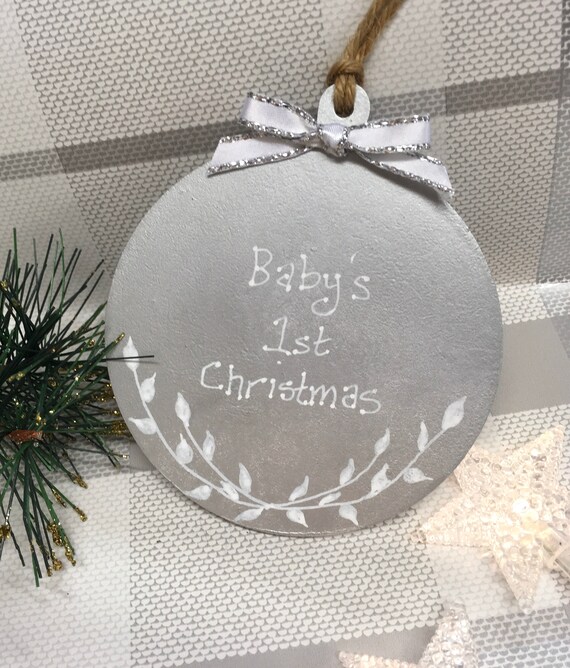 personalised baby first christmas tree decorations