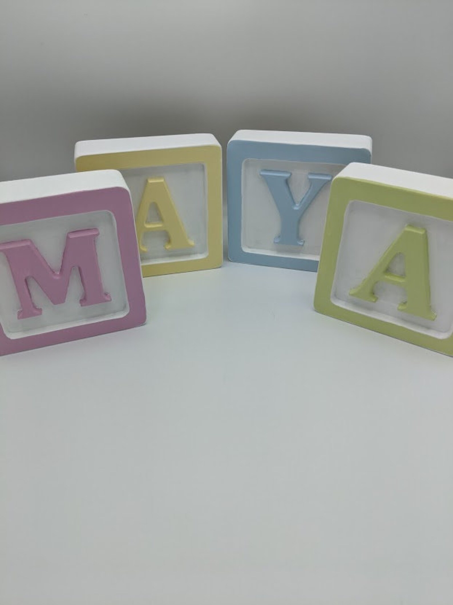 Custom Alphabet Blocks Pastel Baby Nursery / Toddler Room Etsy