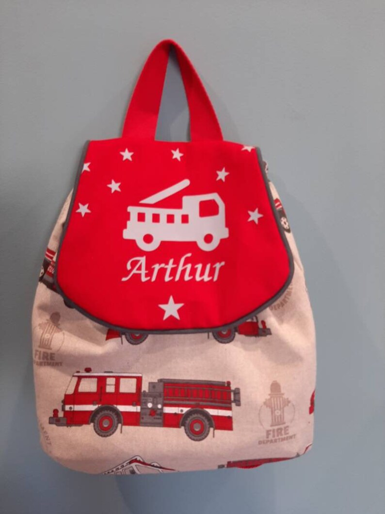 Courage Au Coeur Et Sac Au Dos Sac à dos personnalisé prenom pour crèche maternelle cartable | Etsy