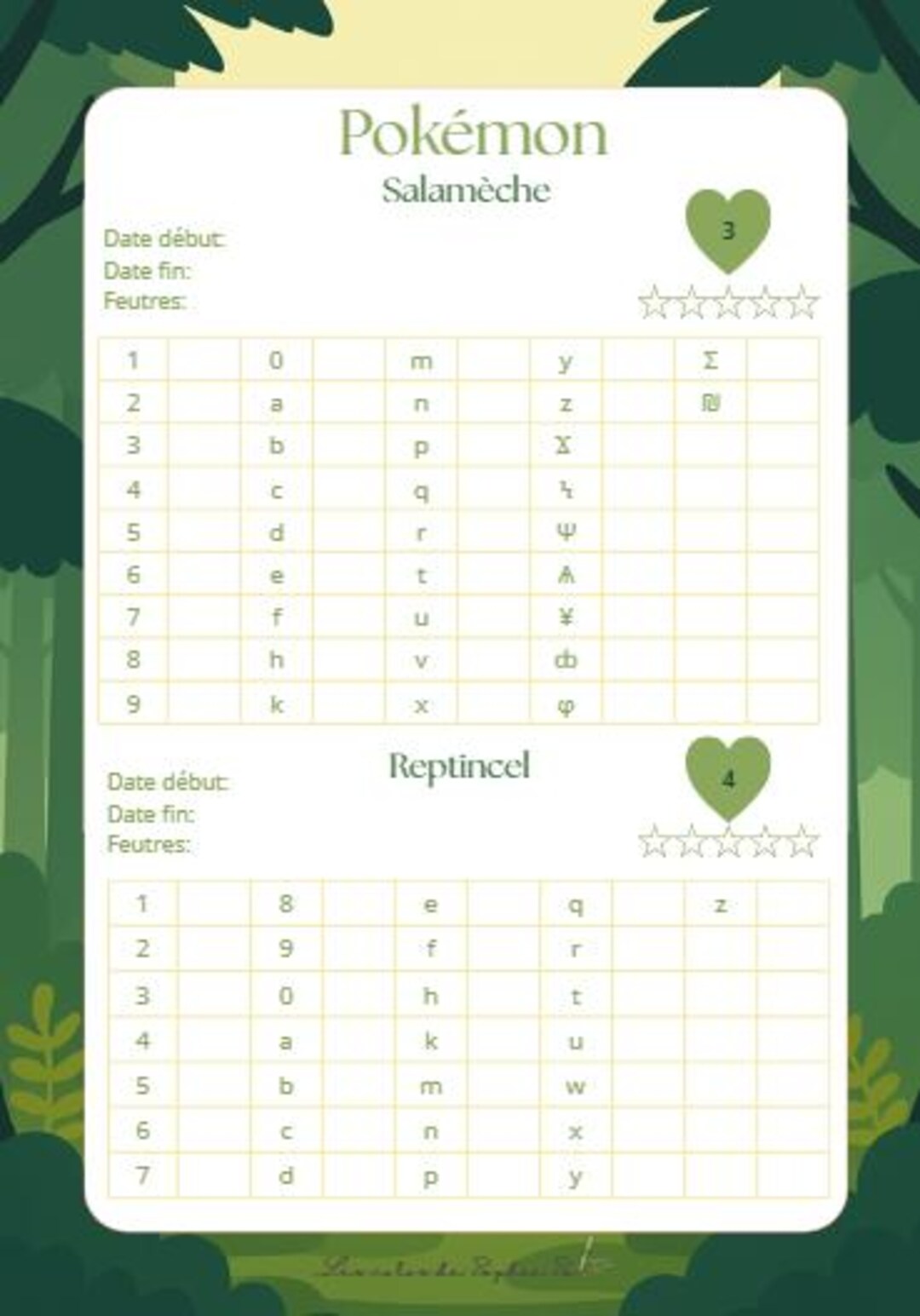 Pokemon Rcode Colours Pokémon Volume Color Code PDF - Etsy