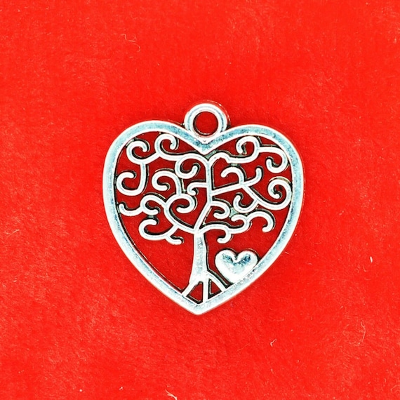50x Retro Alloy Tree of Life Charms Pendents For Jewelry Making Bracelet DIY