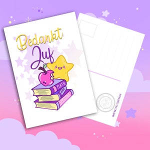 Danke, Miss Master Teacher-Postkarte – Grußkarte, Dankeschön-Schule – Lehrer-Geschenkidee, ich liebe die Schule – Karte mit fliederfarbenem Umschlag