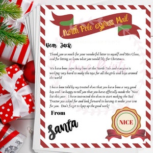 Carta personalizada do Papai Noel