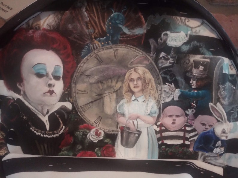 Alice in Wonderland custom bag unique piece