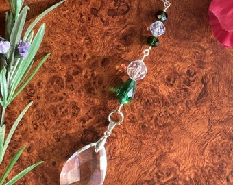 Crystal Car Charm, Boho Rearview Mirror Hanging Suncatcher