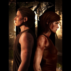 ABBY & ELLIE | A4 | 13x18cm | Drawing | the Last of Us Part II